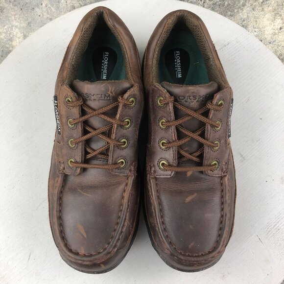 Florsheim Unisex Size 8M 10W Polaris Copper Brown Leather Supreme Canoe Oxfords main image 12